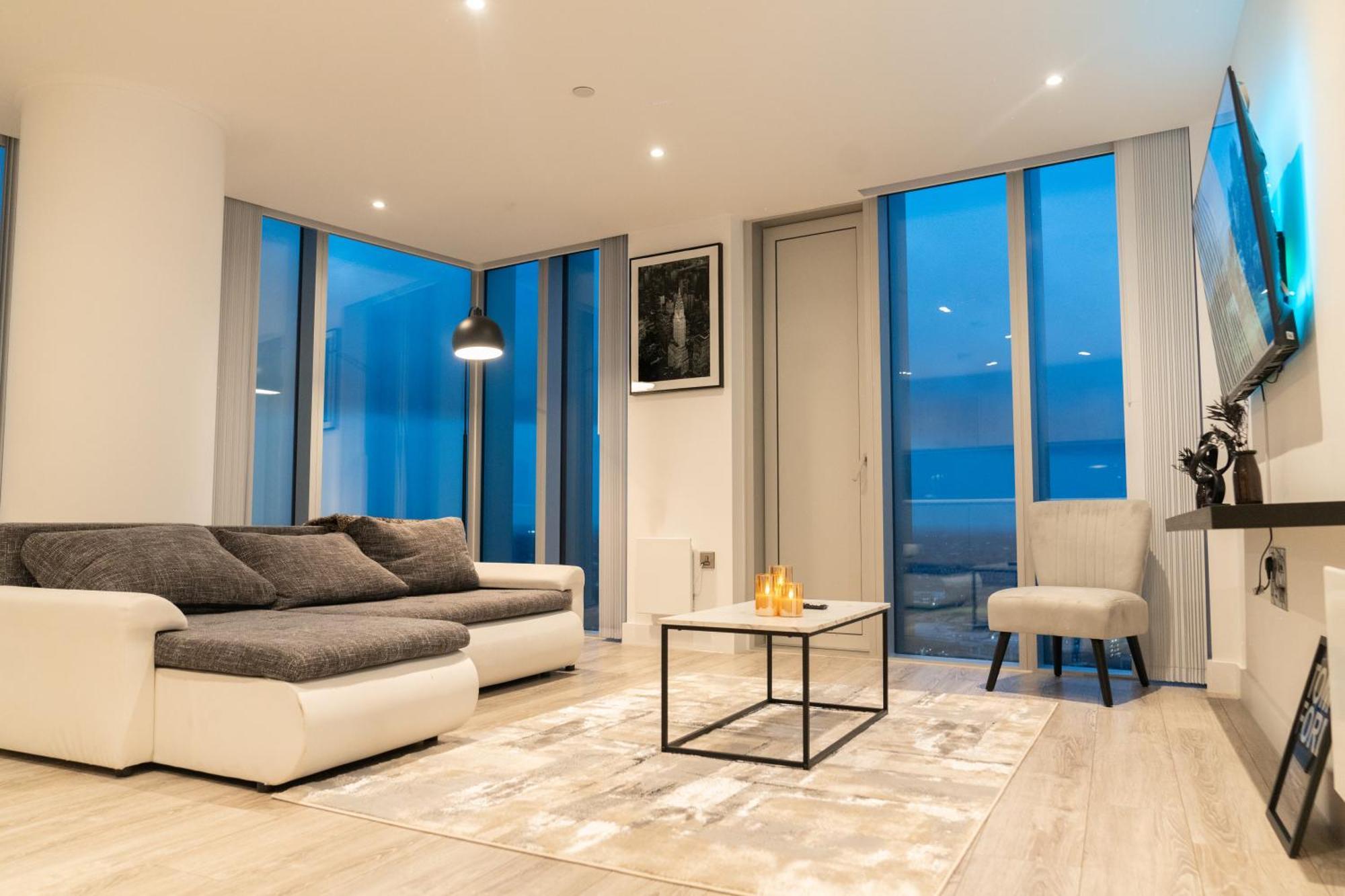 Luxury 2 Bed Penthouse With Stunning Views In Manchester City Centre Buitenkant foto